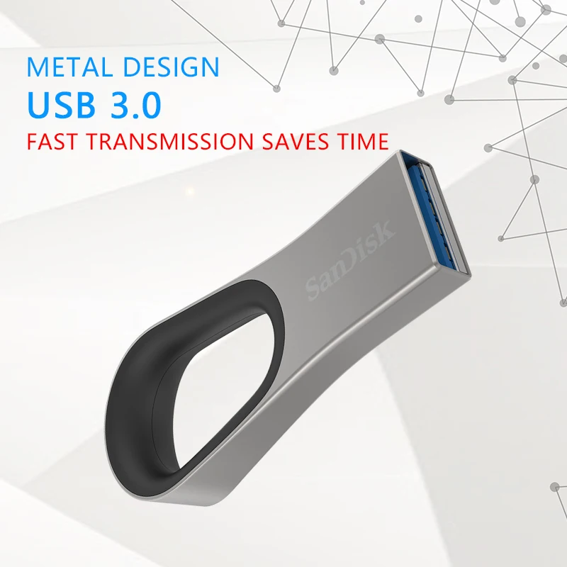 USB 3,0 sandisk CZ93 высокое Скорость 130 МБ/с. металлический USB флеш-накопитель 64Гб Мини U диск USB карта памяти, Флеш накопитель