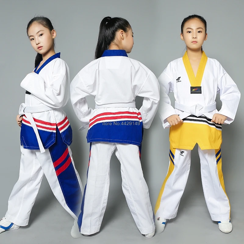 Новинка 2019 униформа для тхэквондо Doboks мужчин и женщин женский профессиональный костюм обучения детей