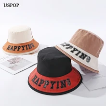 USPOP, весенние шляпы для женщин, Панамы, цветные, блокирующие буквы, Панамы для мужчин, хлопковые хип-хоп шляпы, летние шляпы от солнца