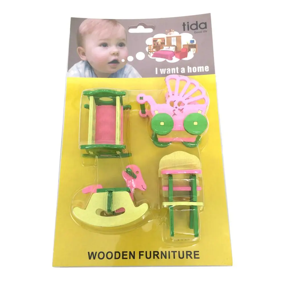 Детские деревянные ролевые игры мебель аксессуары для игрушечной куклы мебель кукольный дом миниатюрная ванна кровать гостиная детская игрушка подарок