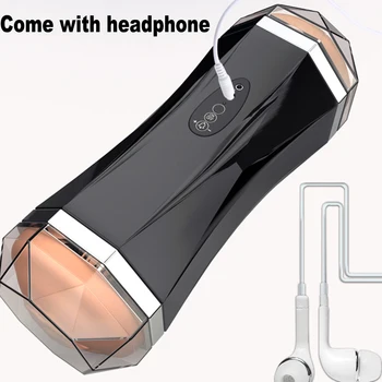 Masturbation Cup Realistic Vagina Sex Machine Sex Toy for Men Deep Throat Oral Sex Powerful Vibrator Motion Sensing AI Vibration 6