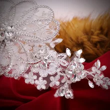 Новая Корейская Невеста ручной работы белая кружевная водная буровая Колонка украшенная Свадебная бижутерия обруч жемчужный ремешок для волос