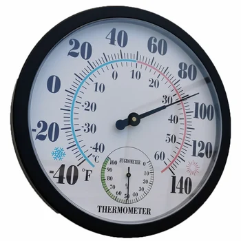 

25cm Wall Mounted Thermometer Hygrometer Household Supply Indoor Outdoor Decor