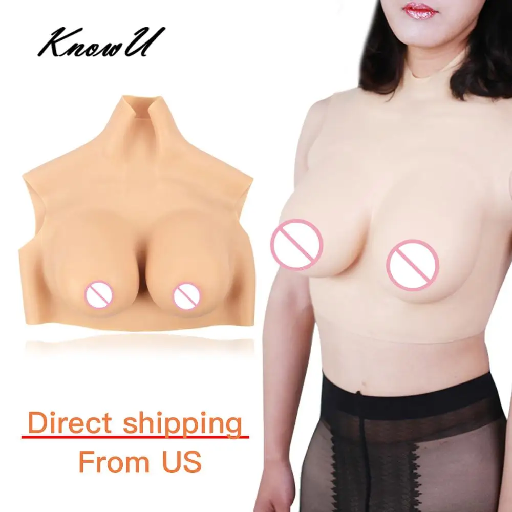 

KnowU C Cup Silicone Breast Forms Elastic cotton filled Crossdresser Transgender Transvestite Fake Boobs For male