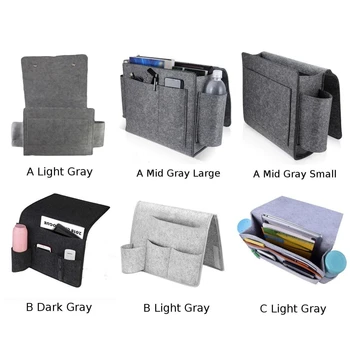 

Sofa Bedside Storage Hanging Bag Felt Organizer Pocket Remote Book Holder Home Bedside Storage Bag Bed Holder Pockets