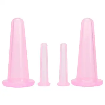 

4PCS/SET Strong Suction Silicone Body Massager Vacuum Cupping Cups Anti Cellulite Vacuum Cans Cupping Cup Massage Relax