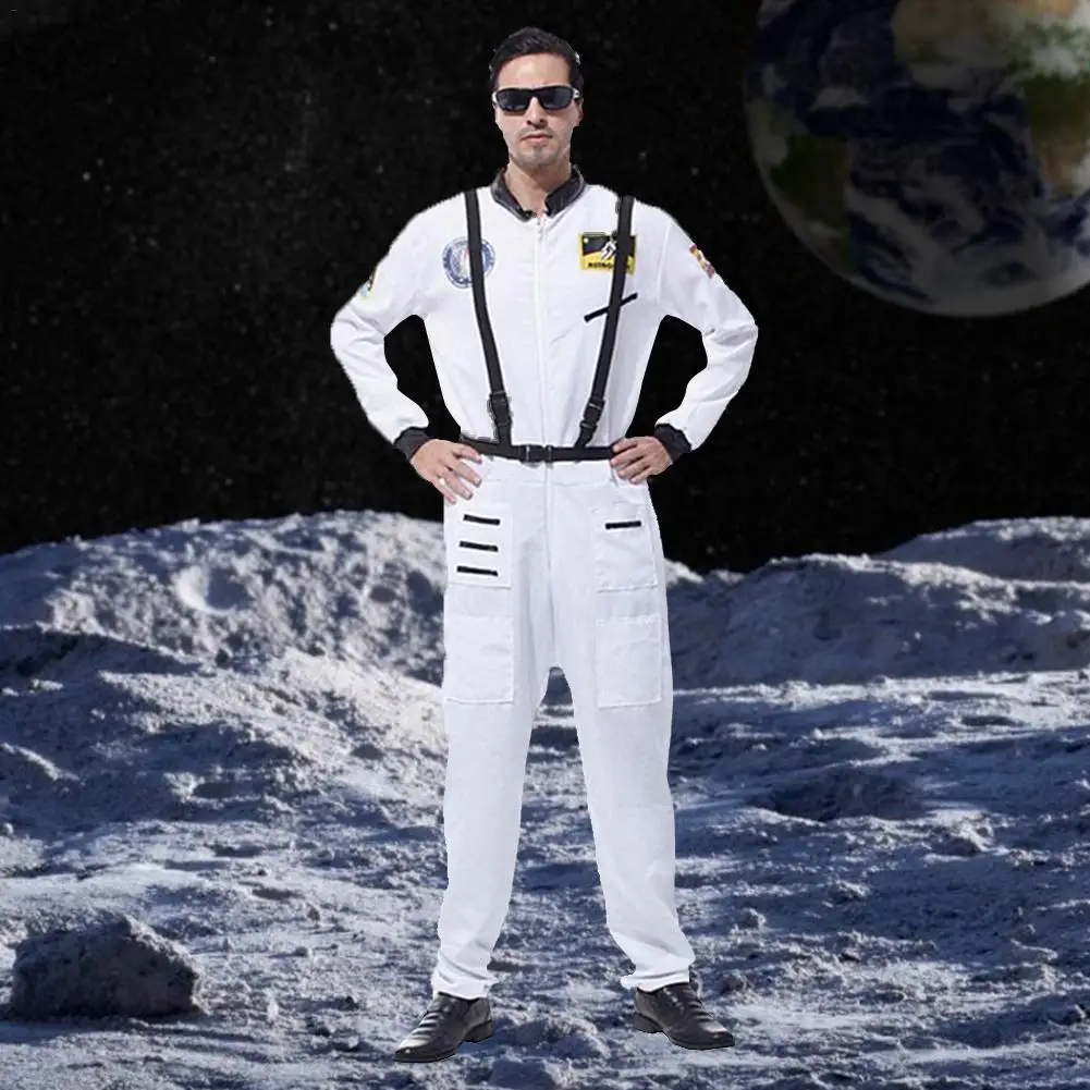Костюм космонавта, космонавта, косплей, комбинезон, одежда для сцены на Хэллоуин, рождественские костюмы, Комбинезоны для мужчин