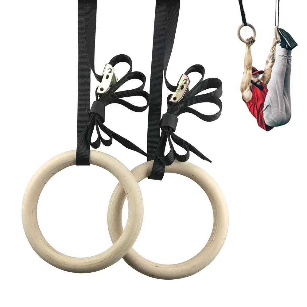 1 пара спортивных деревянных колец художественная гимнастика березовые фитнес-кольца высококачественные гимнастические кольца березовые кольца оборудование для гимнастики