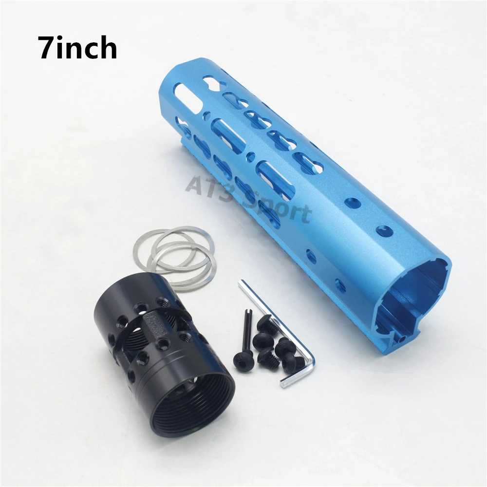 7'' inch Keymod Handguard Rail Ultralight Free Float Mount System Fit .223/5.56/AR-15 Blue | Спорт и развлечения