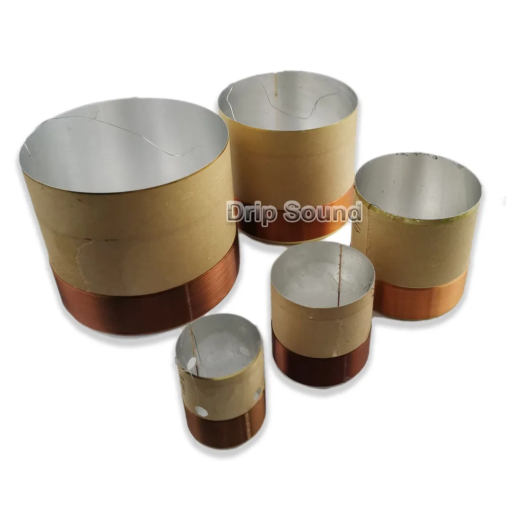20.4mm-64.5mm 7-8Ohm ASV 2-Layer Round Copper Wire Bass Speaker Voice Coil Woofer Sound Driver Loudspeaker Repair Parts