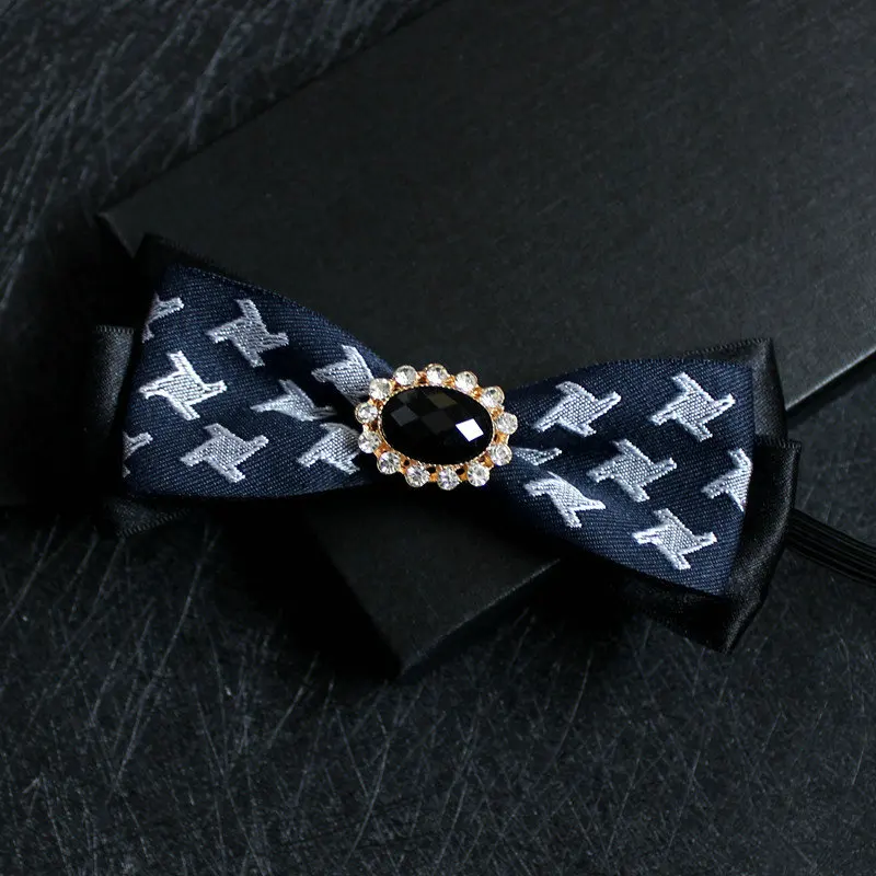Bow Tie Для мужчин Для женщин для свадебного банкета, вечеринки галстук-бабочка из стразов и сплава, галстук-бабочка Винтаж Пейсли на шее и рисунком «клетчатая звезда полосатые тканевые с принтом ленточка с бантиками - Цвет: Bow Tie