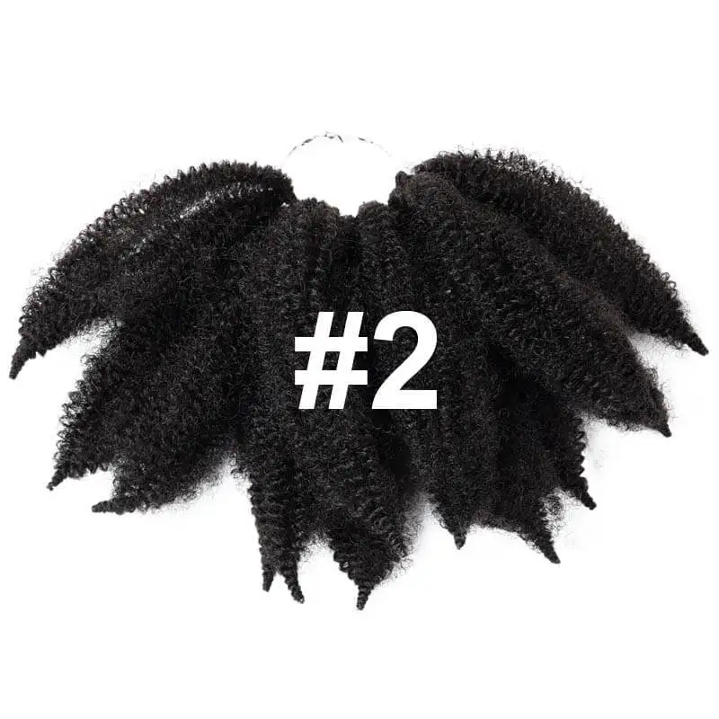 Синтетические 8 дюймов афро кудрявые Marly косы крючком Твист наращивание волос для женщин черный коричневый высокая температура волокна Marley коса