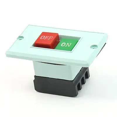 

AC 380V 5AMP 6 Screw Terminals Double Pole Double Throw Locking Button Switch