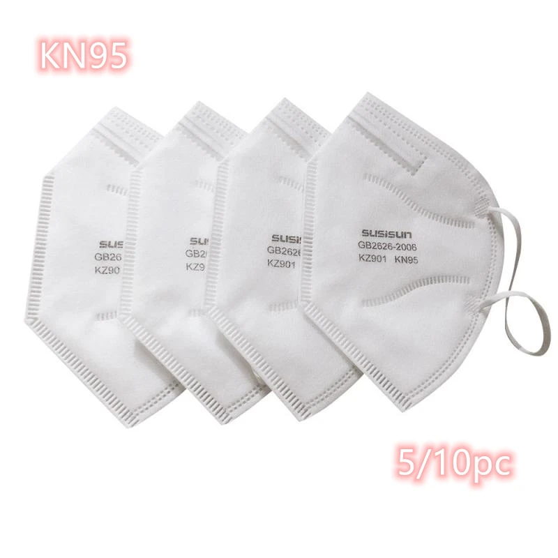 

5PCS Disposable KN95 Mouth face Mask Dust Respirator Reusable 4-Layer KN95 Anti Mask Mouth cups Cover for Allergy/Asthma/Travel