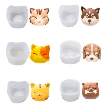 

Silicone Molds Cake Deco 3d Kitten Mold for Baking Ice cream Chocolate Mold