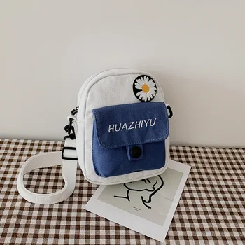 

New canvas handbags 2020 spring and summer girls shoulder bag Sen retro all-match messenger bag women leather handbags