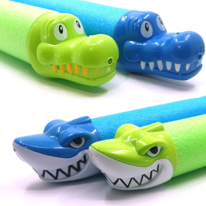 Soft EVA Water Gun Vivid Shark Crocodile Head Super Long Range Draw&ampPull Playing Swimming Pool Toys | Игрушки и хобби