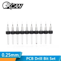 XCAN 10 шт. 0,25 мм 3,175 мм хвостовик микро PCB сверло Набор для печатной платы сверления - изображение