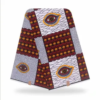 

2020 Ankara print patterned African fabric real wax Cloth tissu 100% cotton Africa Wrapper cloth sewing for wedding dress 6yards