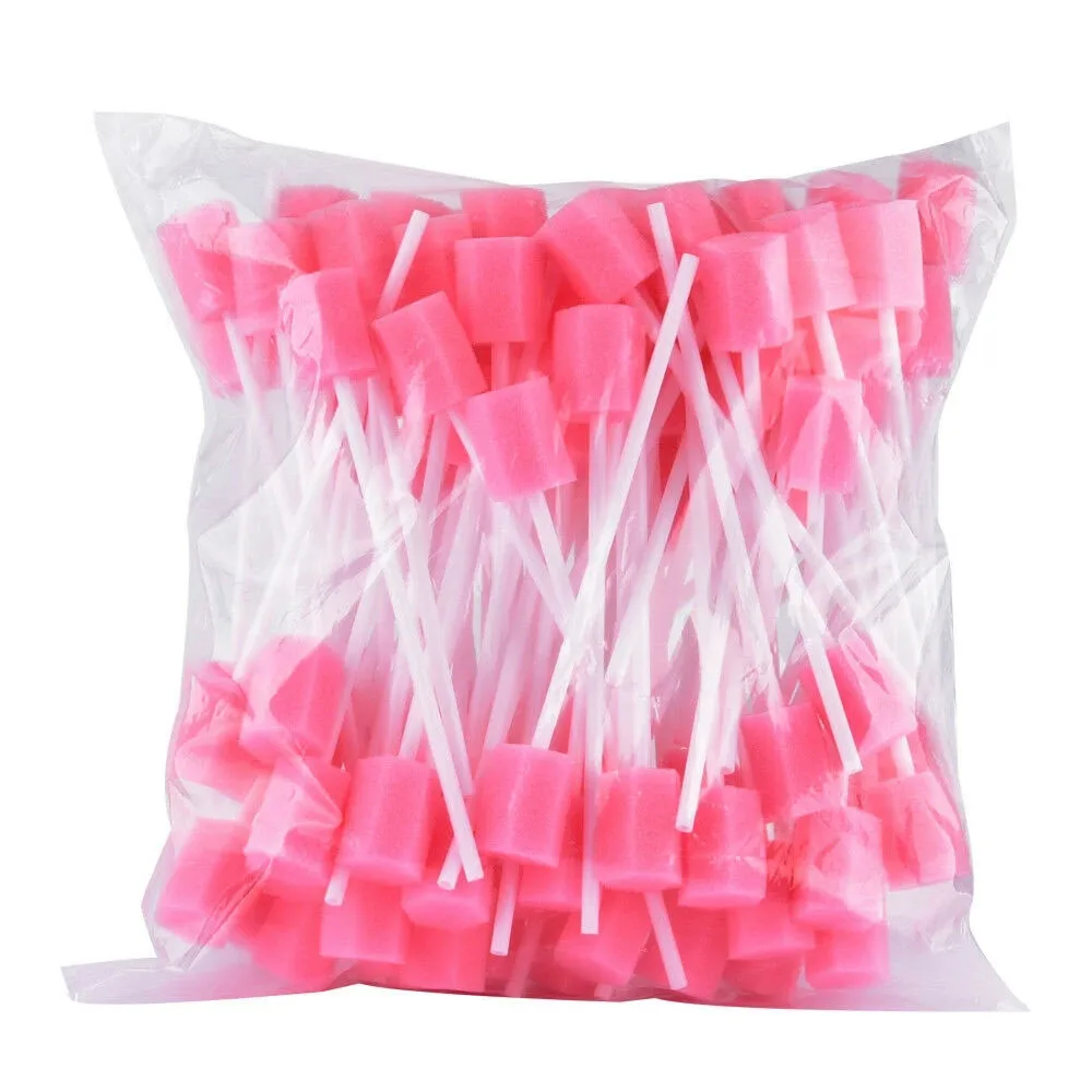 100pcs Disposable Oral Care Sponge Swab Tooth Cleaning Mouth Swabs With Stick Sponge Head Cleaning Cleaner Swab 5