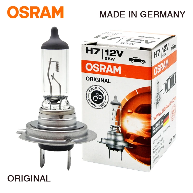 Оригинальные линейные галогенные лампы OSRAM H7 64210 автомобильные фары лампочка 12 В