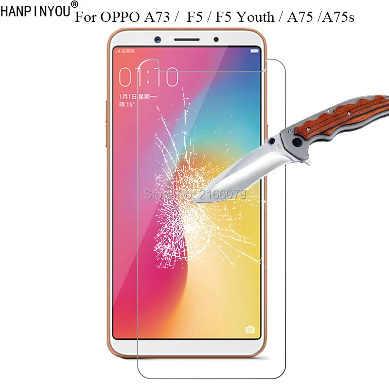 Защитное стекло 9H 2.5D для OPPO F5 Youth / A73 A75 A75s 6 0 дюйма 1 шт./2 шт. | Мобильные телефоны и