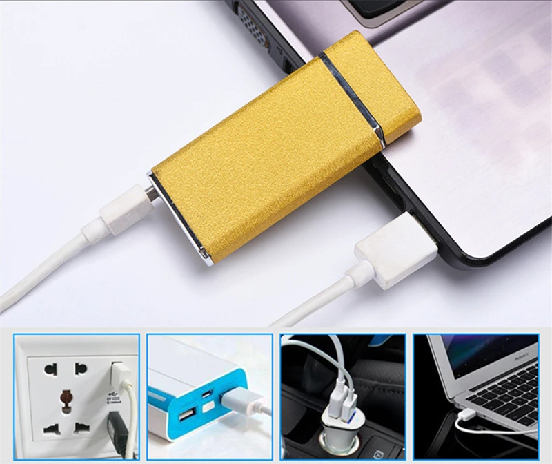 Ветрозащитные беспламенные электрические зажигалки импульсная двойная дуга электронная сигаретная Зажигалка USB зарядка плазменная зажигалка аксессуары для курения