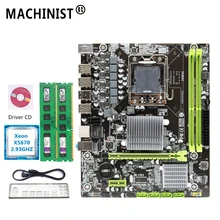 X58 настольная материнская плата LGA 1366 M-ATX с 16 Гб оперативной памяти(2*8 ГБ) с Intel Xeon X5670