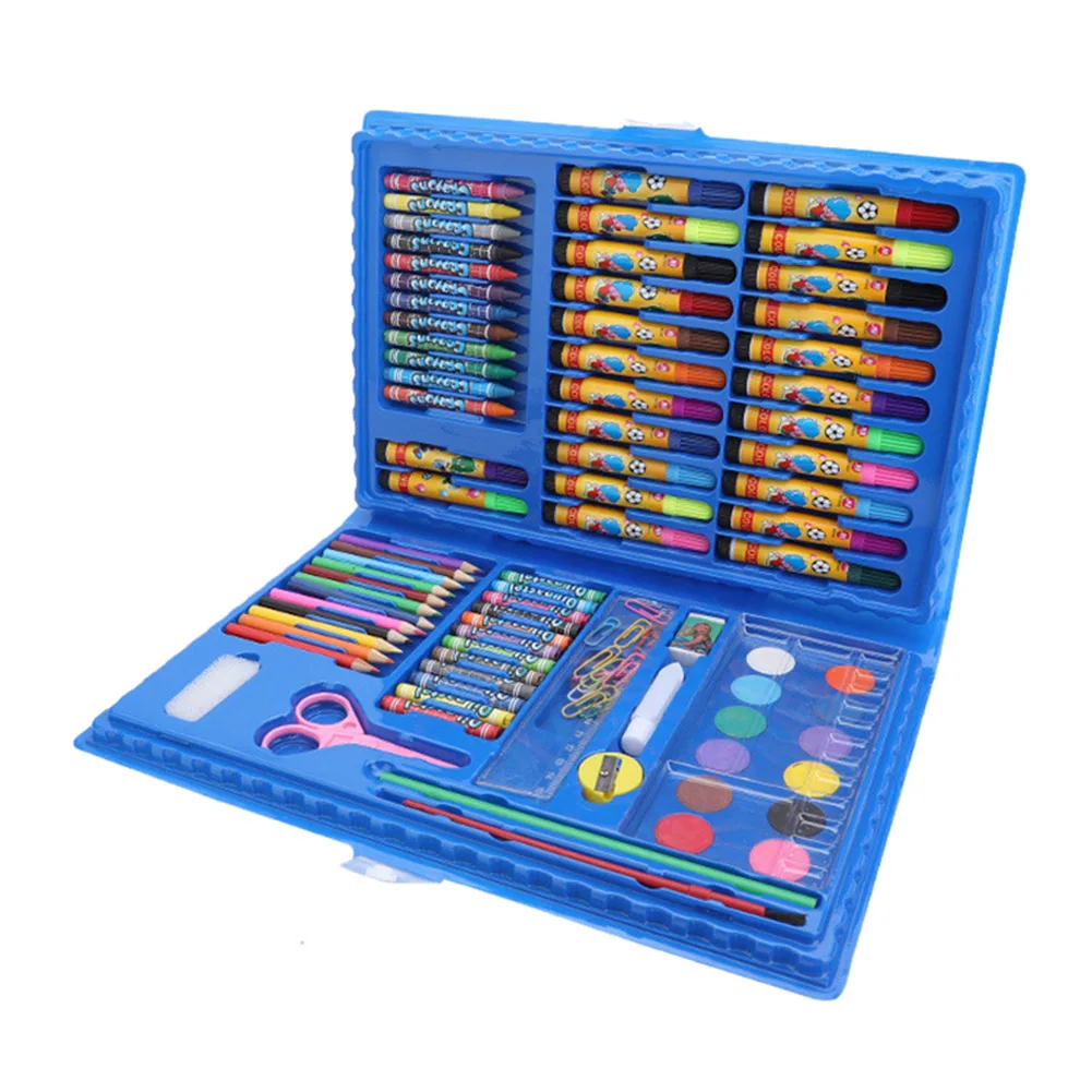 

86 Pcs Children Painting Tools Art Supplies for Drawing with Watercolor Pen Ruler Eraser Sharpener JFlyer