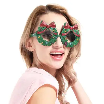 

Wreath Shape Glasses Xmas Party Funny Eyeglasses Christmas Dress Up Decoration 40JF