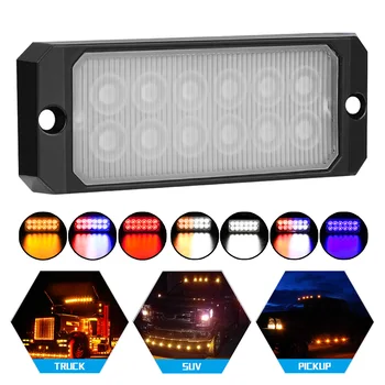 

DC 12V-24V 36W 12 LED Truck Strobe Flashing Light Alarm Lamp Boat Universal Car Lights