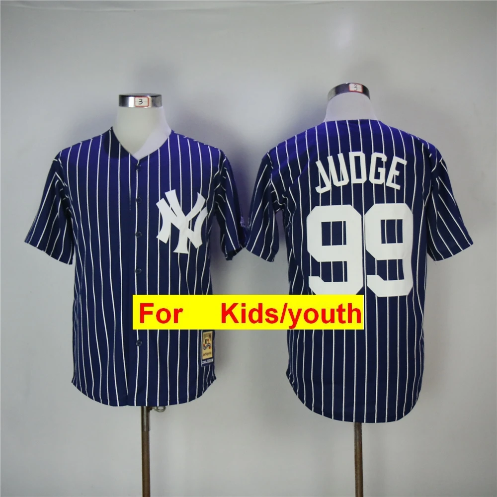 Коричневый youth New York Aaron Judge Giancarlo Stanton Gary Sanchez Didi Gregorius Gleyber Torres FLEX& Cool Base Player Jersey - Цвет: Коричневый