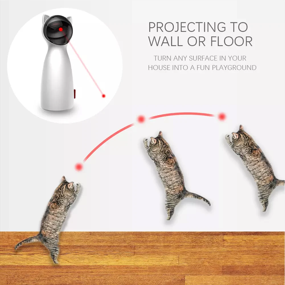 Intelligent Toy For Cats Exercise Work 15 Minutes After Every Three Hours Interact With The Cat USB Charge Smart LED