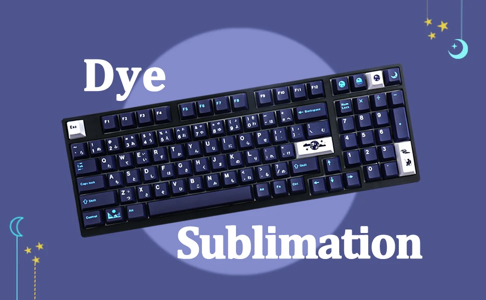 cherry profile dye-sub personalizado gmk azul inferno keycaps para teclado mecânico