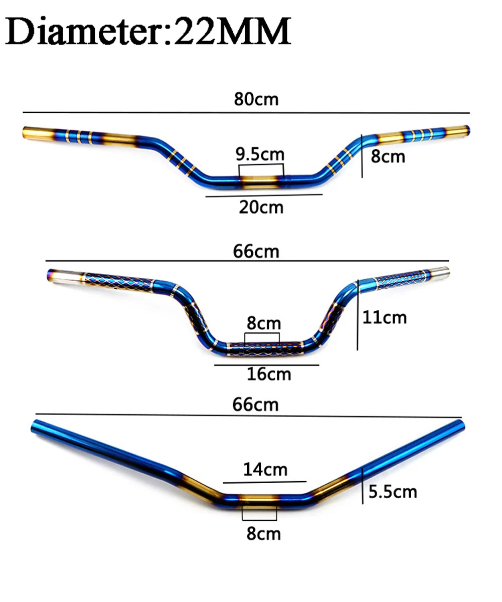 Универсальный 7/" 22 мм Диаметр мотоцикла Руль Ручка Бар для Harley KTM Kawasaki Honda Yamaha Suzuki красочные