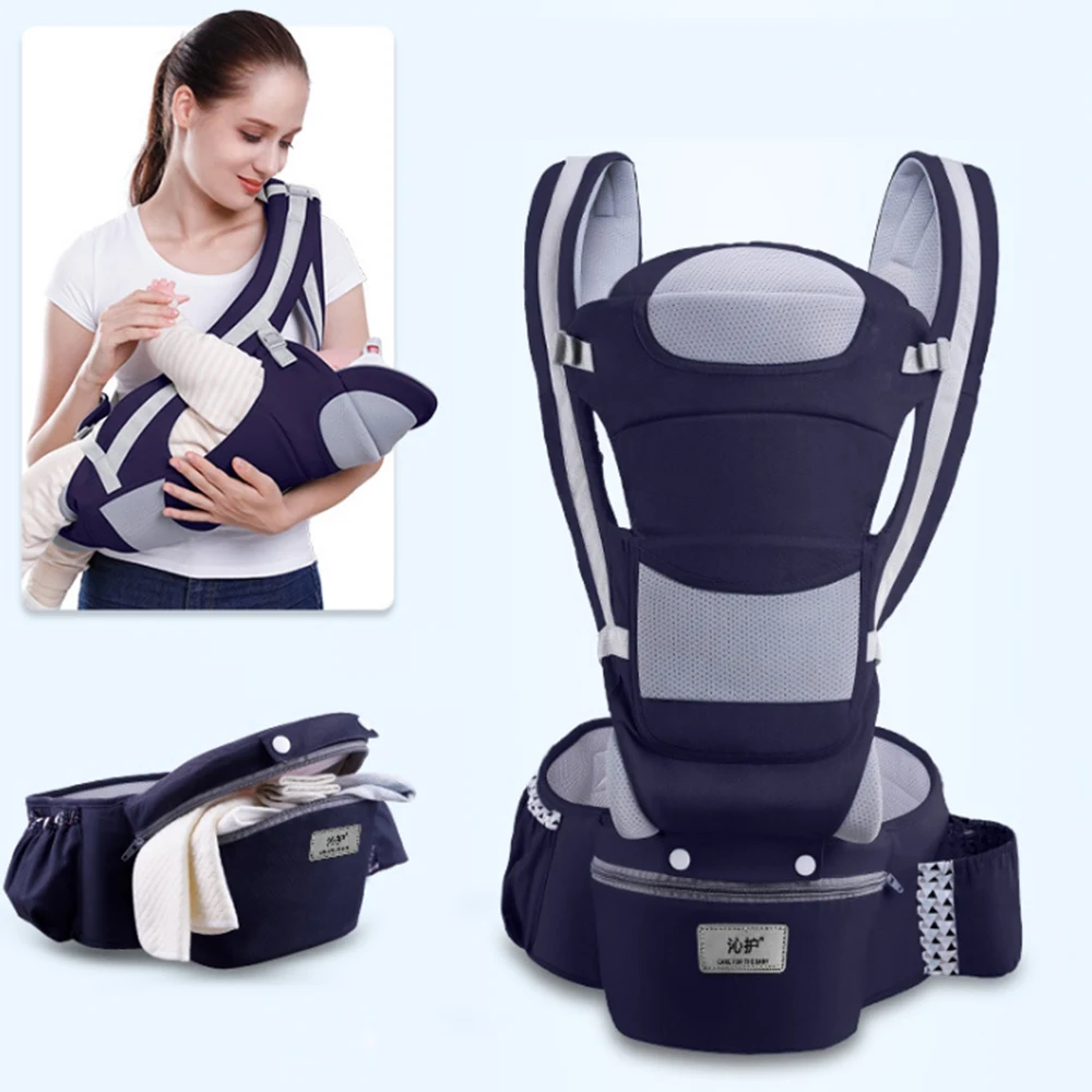 LOOYZKIT Infant Kangaroo Hipseat For Newborn Stools Baby Carrier Front Facing Baby Carrier Comfortable Sling Backpack Pouch Wrap