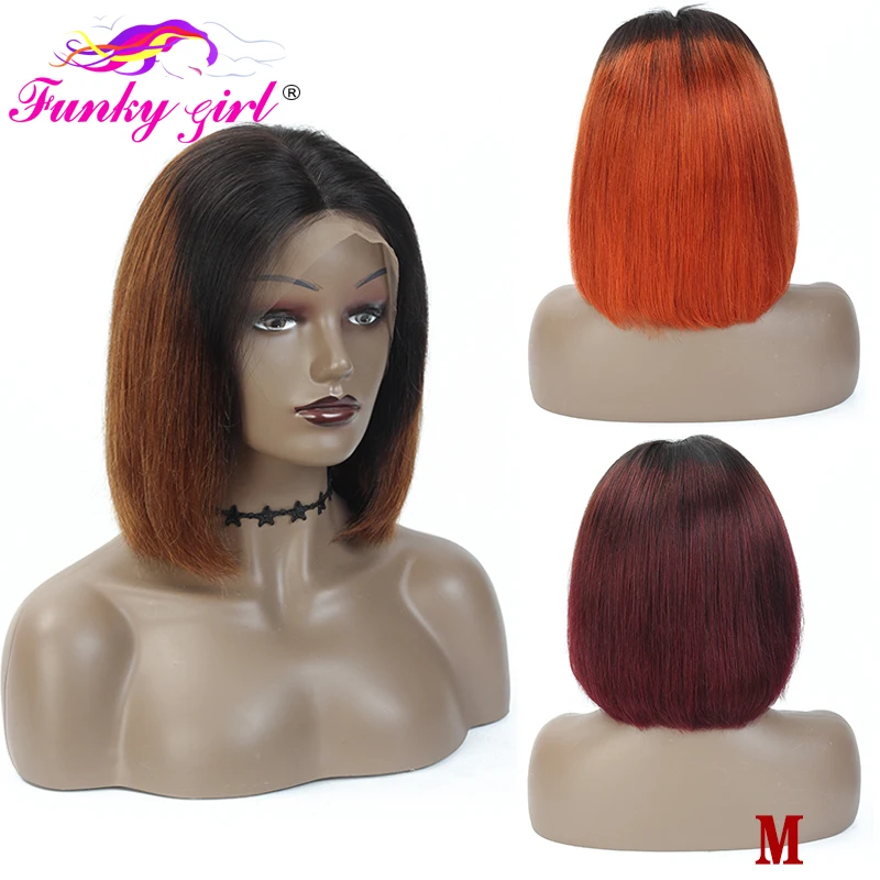 Funky Girl средний коэффициент фронта шнурка человеческих волос парики для женщин