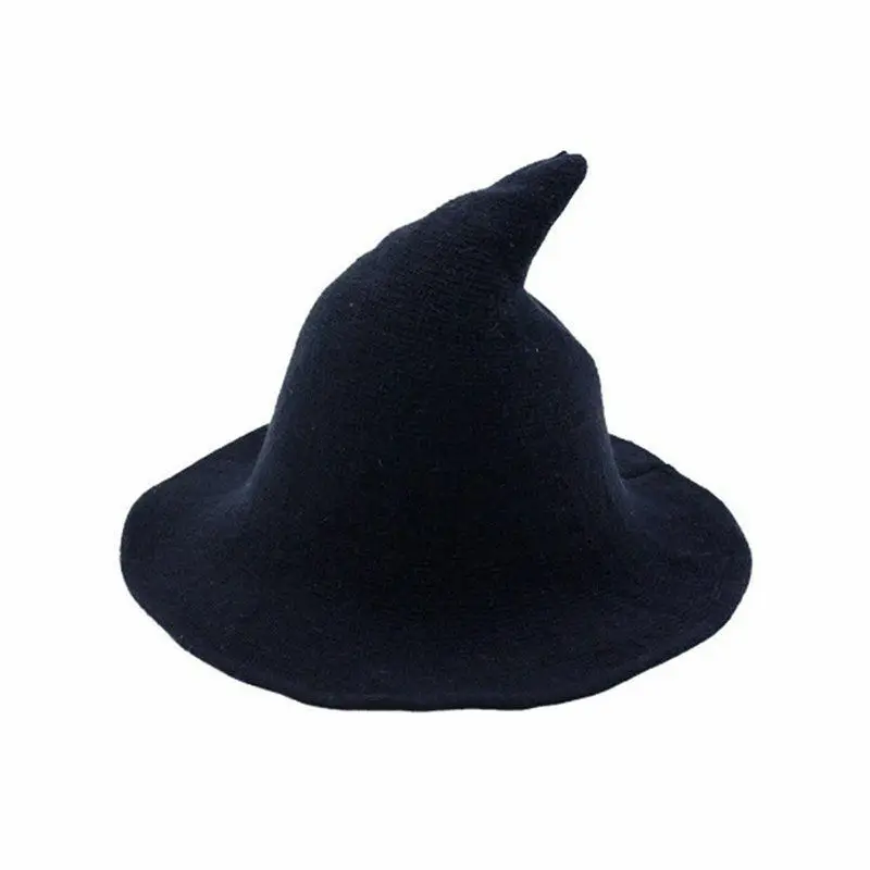 Halloween Costumes Accessories Women Modern Witch Hat Pointed Caps Made From Wool Party Club Witches Hats 6 Colors cosplay hats