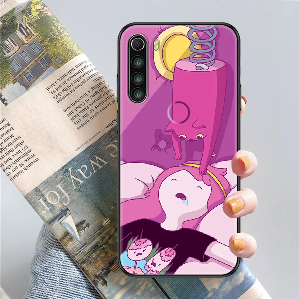 Cartoon Adventure Time Phone case For Xiaomi Redmi Note 7 7A 8 8T 9 9A 9S 10 K30 Pro Ultra black trend hoesjes art Etui luxury 