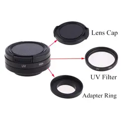 10 шт./лот 3 in1 37 мм/40.5 мм/52 мм/58 мм UV фильтр защиты объектива + переходное кольцо + объектив Кепки для GoPro HD Hero 4/3 Plus/3/3 +