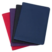

Solid Color Travel Passport Holder Cover ID Card Ticket Pouch Bag Protector Wallet PU Solid Color Multi-card Passport Holder