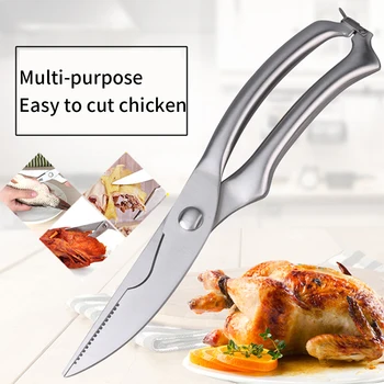 

High Quality Kitchen Scissors Chicken Bone Scissors Fish Cutting Vegetables Cutting Duck Cut Chef Scissors Gift