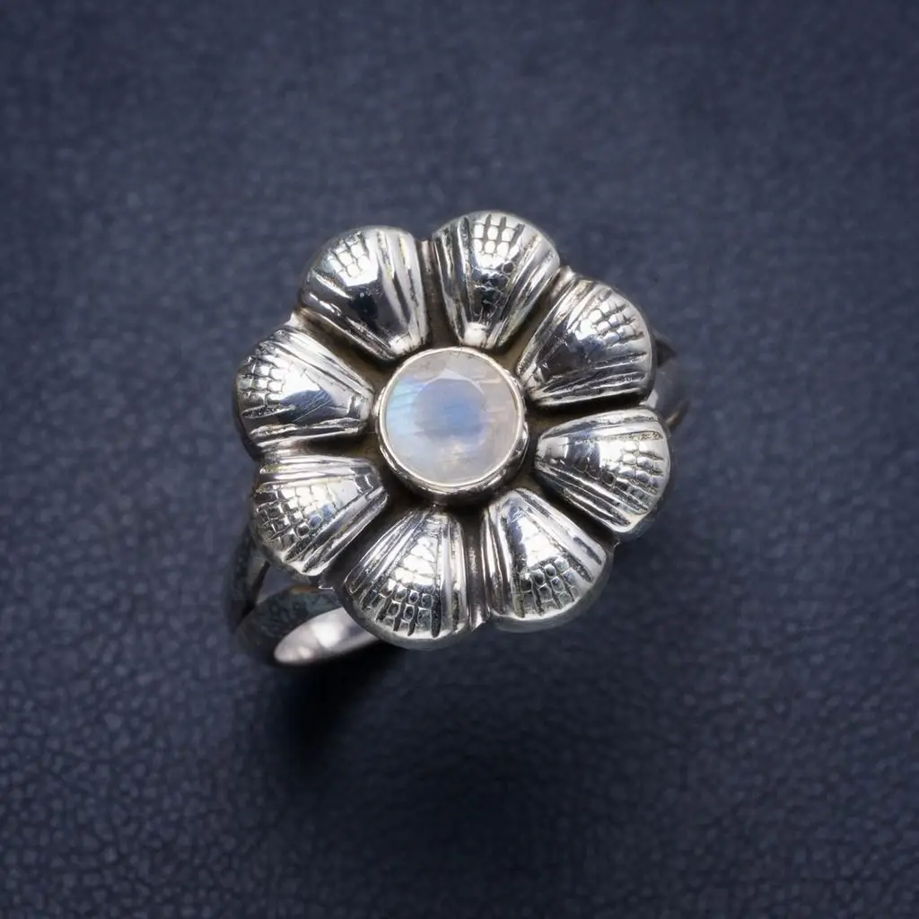 Natural Rainbow Moonstone Handmade Unique 925 Sterling Silver Ring 9.5 Y4256 | Украшения и аксессуары