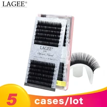 LAGEE 5 лоток высококачественный норковый наращивание ресниц искусственные Индивидуальные ресницы натуральные ресницы, наращивание ресниц
