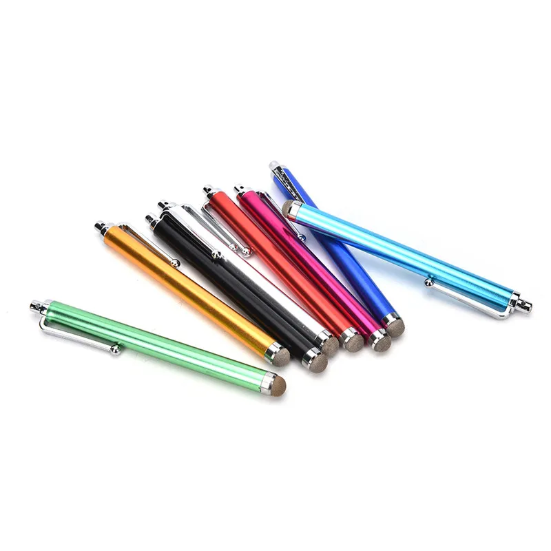 Colorful Metal Soft Fibre Stylus Mesh Micro Fiber Tip Touch Screen Stylus Pen For iPhone Samsung Smart Phone Tablet PC