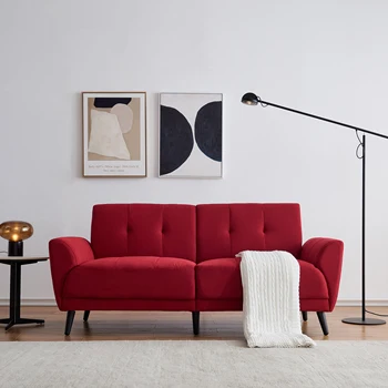 

Modern ployester fabric sofa 71"W Red