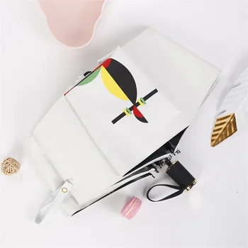 

Animal Bird Parrot Umbrella Rain Women Folding Female Rainy Sunny Parasol Lovely Cartoon Animal Pattern Manual Umbrella