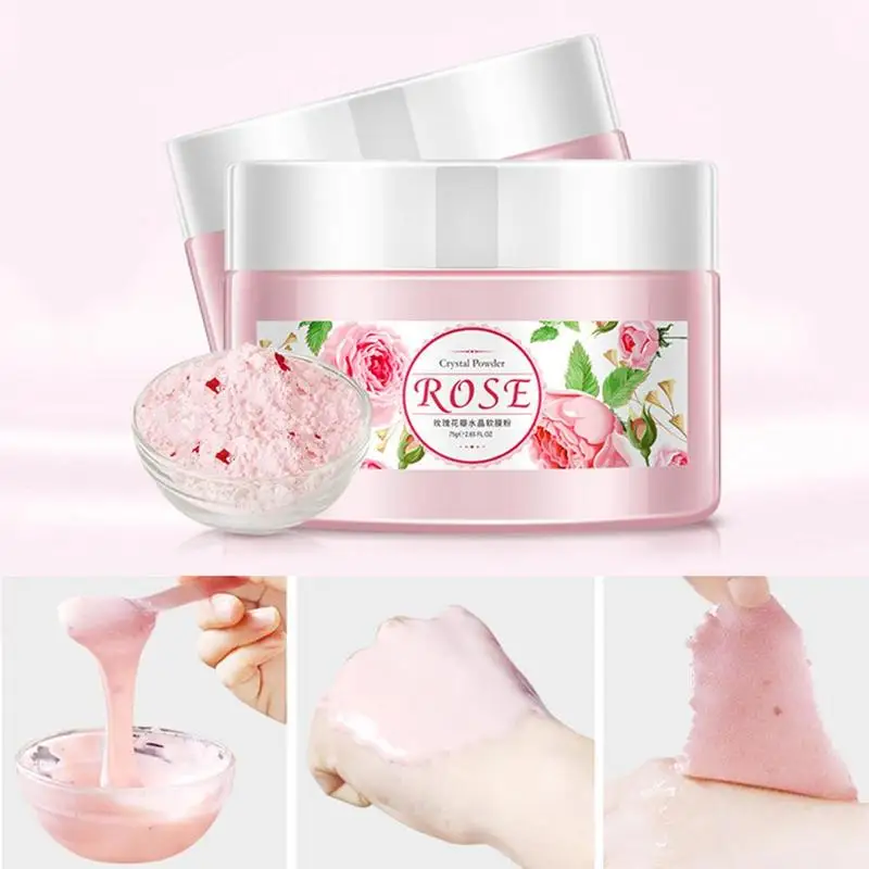 

Collagen Rose Hyaluronic Acid Soft Crystal Mask Powder Face Mask Anti Aging Anti Wrinkle Peel Off Rubber Facial Mask Powder 75g