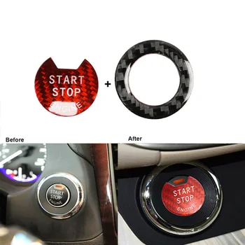 

2pcs Carbon Fiber Engine Start Stop Sticker Cover On Off Switch Stickers For Infiniti Q50 14-19 Q60 17-19