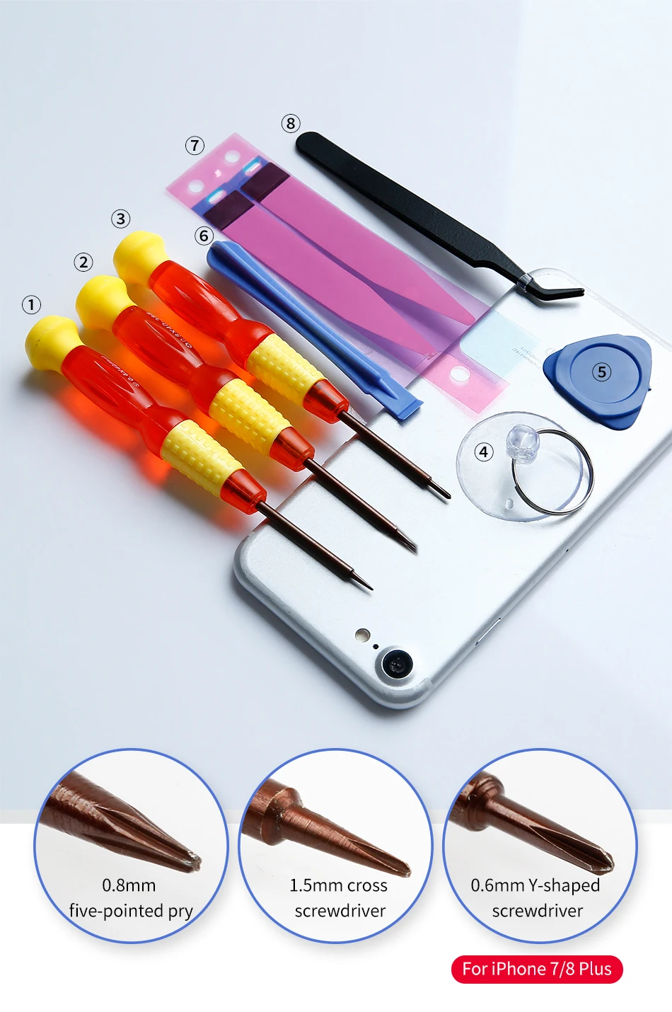 Baseus 8 in 1 iPhone Battery Replacement Tools Kit OTC.LK